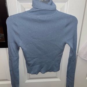 Blue long sleeve turtleneck